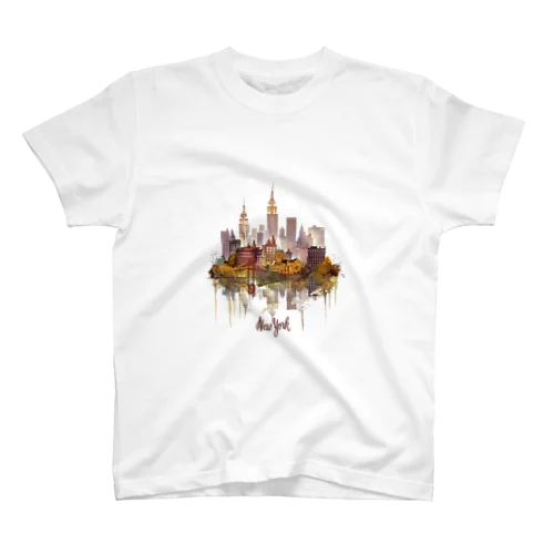 ニューヨークの幻想的な夜景 スタンダードTシャツ