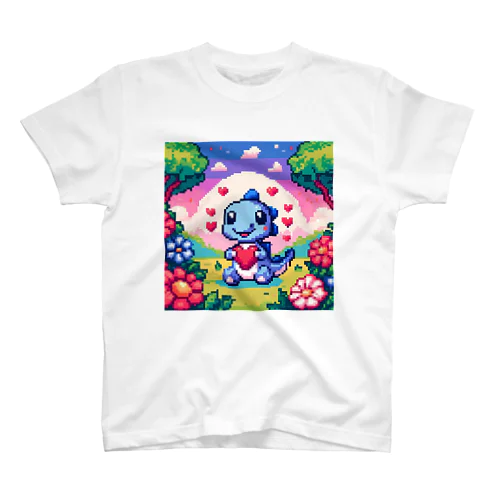 ピクセルアート 恐竜の子ども スタンダードTシャツ