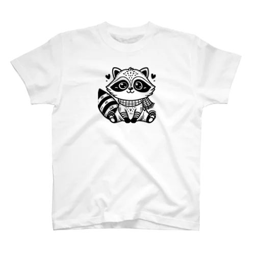 可愛いアライグマのグッズ スタンダードTシャツ