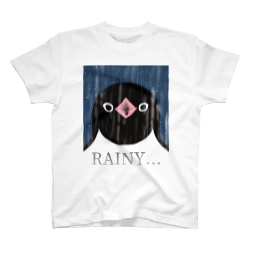 【文字入り】雨に佇むアデペン スタンダードTシャツ