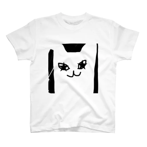 しろぬき★猫(ブラック) スタンダードTシャツ