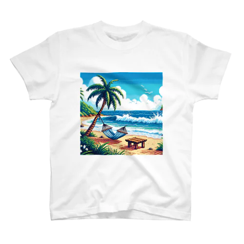 ピクセルアート　南国ビーチ Regular Fit T-Shirt