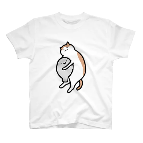 猫と眠るサカバンバスピス スタンダードTシャツ