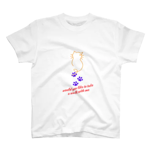 お散歩してる猫🐈 Regular Fit T-Shirt