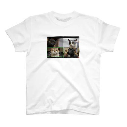 オンライン会議動物 Regular Fit T-Shirt