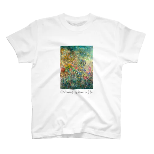 Continuing to draw is life. Regular Fit T-Shirt