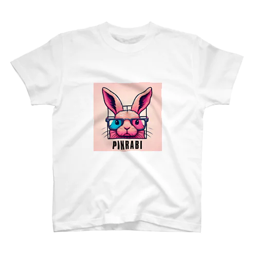 PINRABI【クールで個性的なピンクのウサギ】 Regular Fit T-Shirt