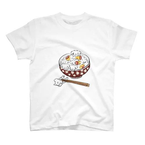 マルチーズまみれのさつまいもご飯 スタンダードTシャツ