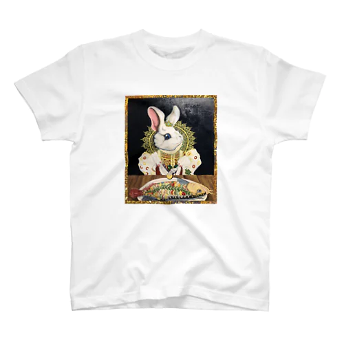 女王ウサギと野菜アロワナ Regular Fit T-Shirt