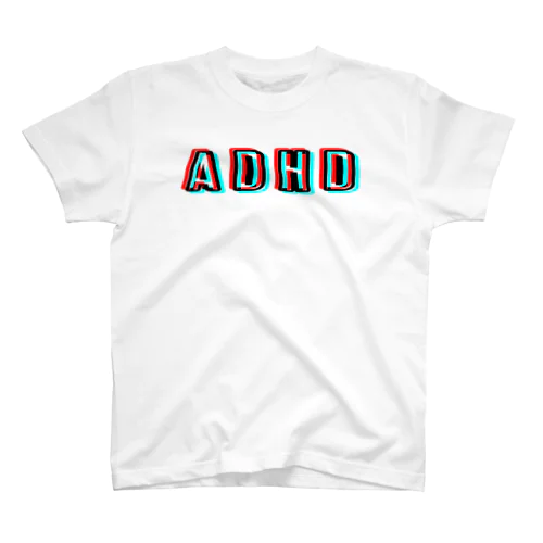 【MBTIシリーズ？】ADHD Tシャツ[白] Regular Fit T-Shirt