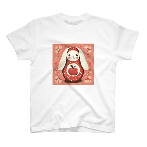 うさぎのマトリョーシカ（りんご） スタンダードTシャツ