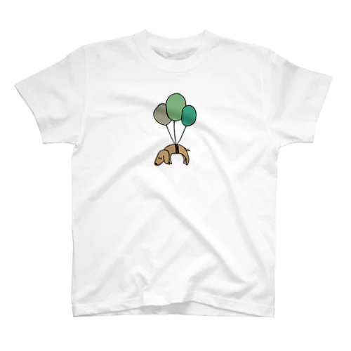 風船イヌ（Green） スタンダードTシャツ