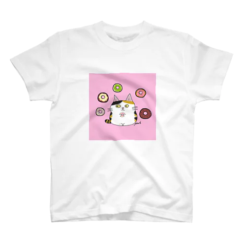 ドーナツみぃにゃんピンク スタンダードTシャツ