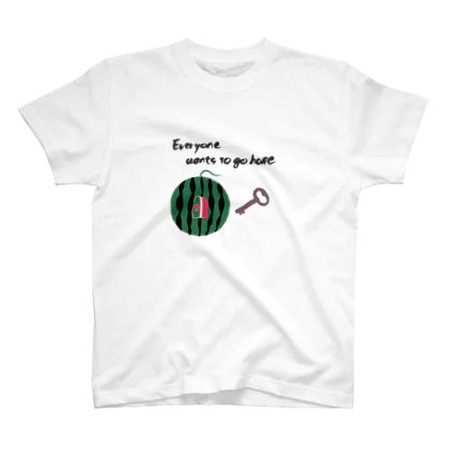 スイカ everyone wants to go home スタンダード Regular Fit T-Shirt