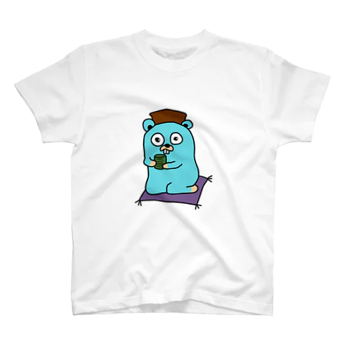 お茶のみGopher スタンダードTシャツ