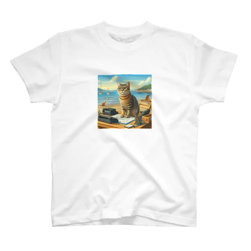 海辺の仕事猫 Regular Fit T-Shirt