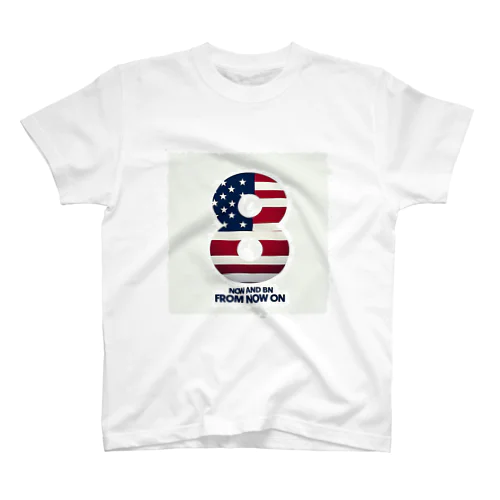 アメリカ国旗🇺🇸 数字のエイト スタンダードTシャツ