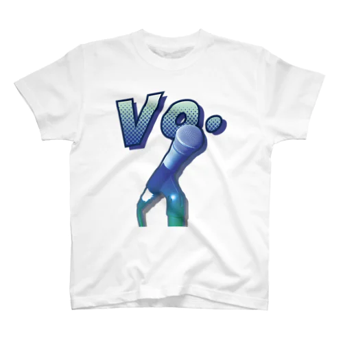 ボーカルマイク（青：片面プリント） Regular Fit T-Shirt
