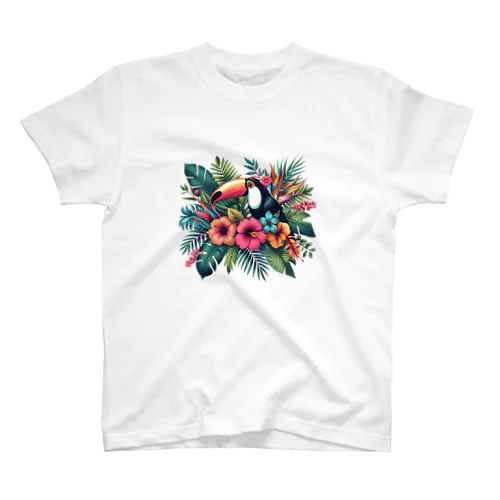 夏Tシャツ🌺花柄🌺ボタニカルアイテム スタンダードTシャツ