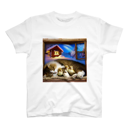 猫とアヒルの子の愛 Regular Fit T-Shirt