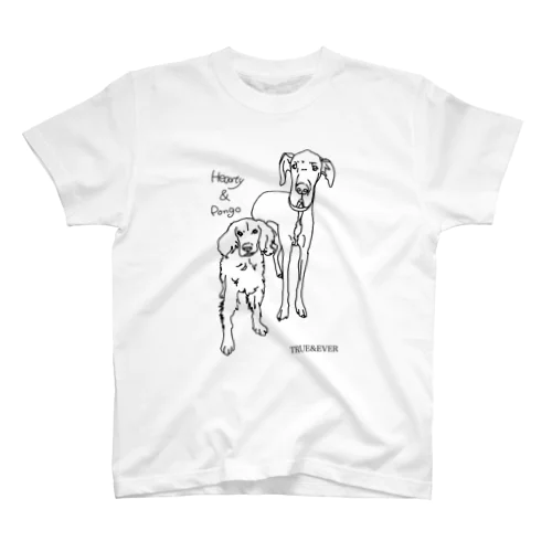 うちの子オーダーTシャツ_Hearty&Pongo スタンダードTシャツ