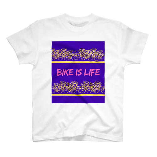 BIKE IS LIFE 集団自転車 Regular Fit T-Shirt