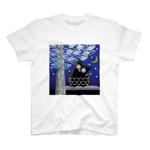 Velvet Night Owl Regular Fit T-Shirt