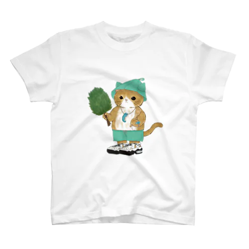 SAUNA CAT　スニーカーを履いた猫のブランド スタンダードTシャツ