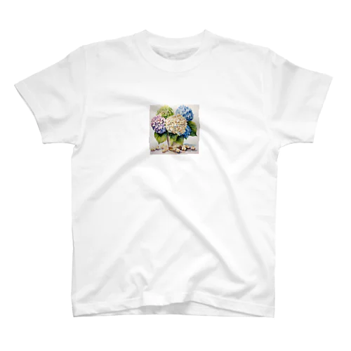 紫陽花とポップコーン スタンダードTシャツ