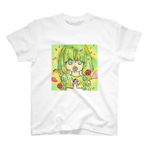 花と女の子 スタンダードTシャツ