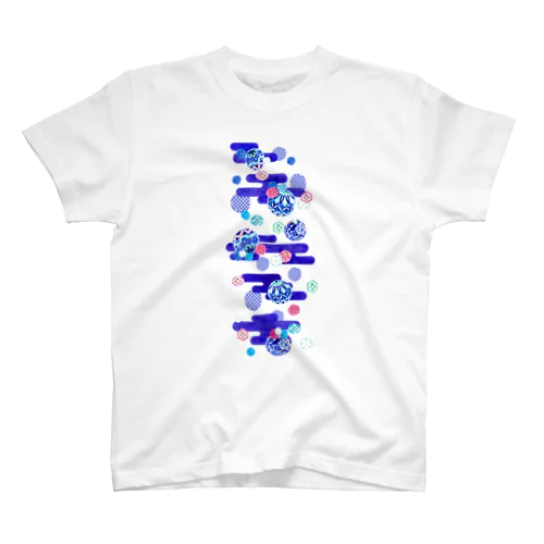 カワイイ和柄　ネイビー Regular Fit T-Shirt