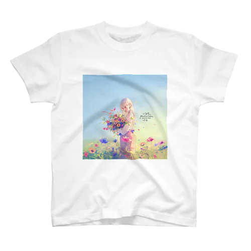 Melody of Bouquets and Blue Sky Regular Fit T-Shirt