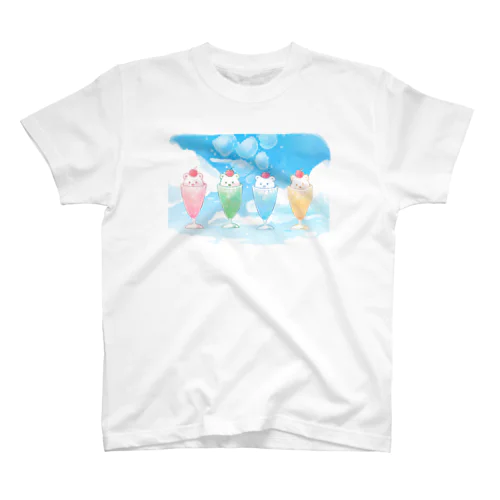 青空とクリームソーダしろくま スタンダードTシャツ