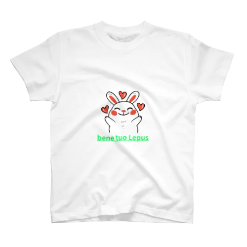 うさぎ＝幸運　商売繁盛　ラテン語アイテム スタンダードTシャツ