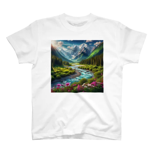 「美しい山風景グッズ」 Regular Fit T-Shirt