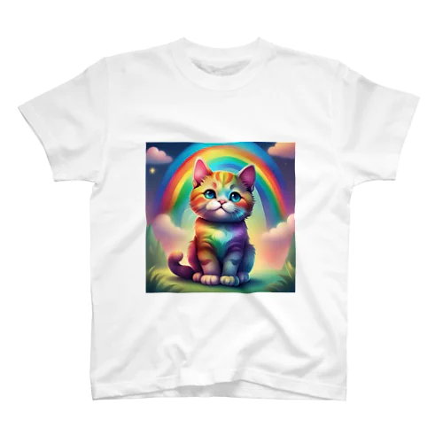 rainbow-にゃんこ Regular Fit T-Shirt