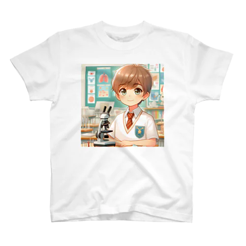 男の子　中学1年生　科学部 Regular Fit T-Shirt