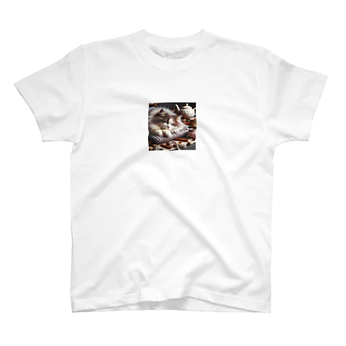 猫×睡眠×癒し Regular Fit T-Shirt