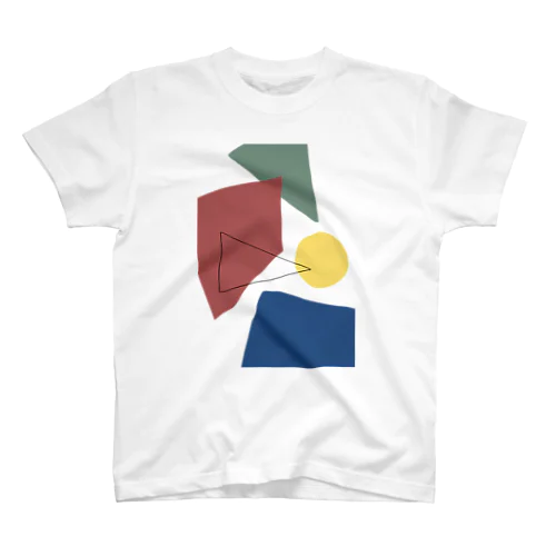 【 block 】北欧 抽象画 シンプル ナチュラル ポップ 티셔츠