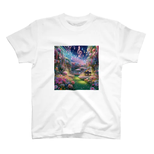 お花畑　音楽 スタンダードTシャツ