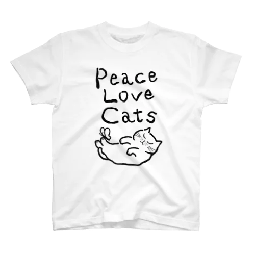 Peace Love Cats スタンダードTシャツ