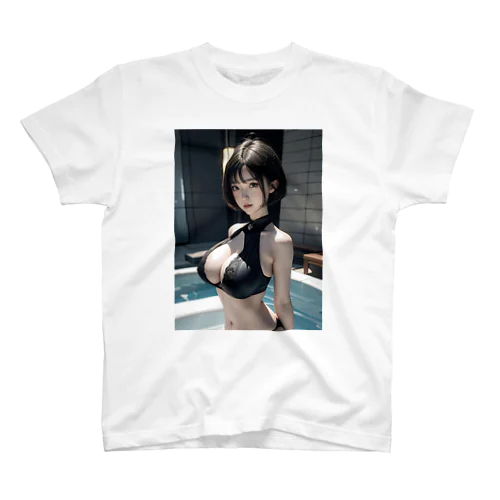 AI美少女　黒ビキニ Regular Fit T-Shirt