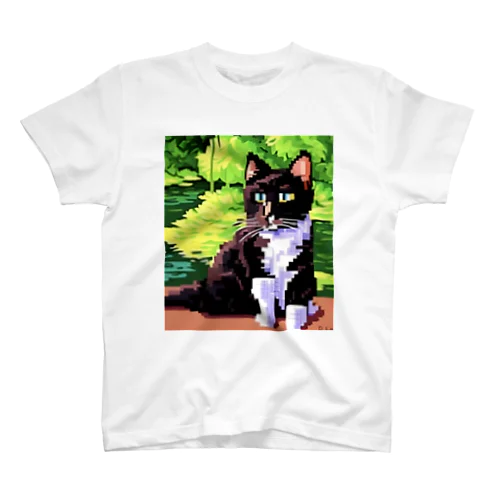 Fresh greenery and cat！ スタンダードTシャツ