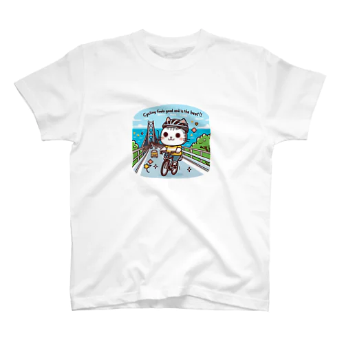 サイクリングする猫 Regular Fit T-Shirt