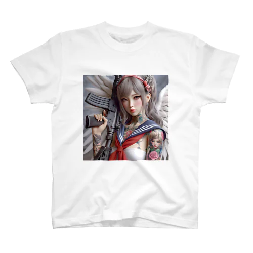 タトゥー少女と機関銃 スタンダードTシャツ