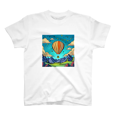 夢の旅へ気球で出発 スタンダードTシャツ