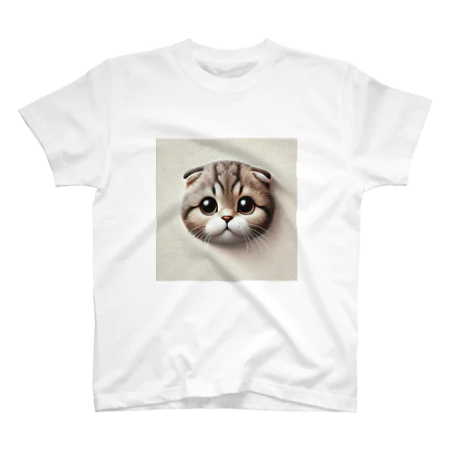 猫　スコティッシュ　顔のぞき　Ｔシャツ Regular Fit T-Shirt