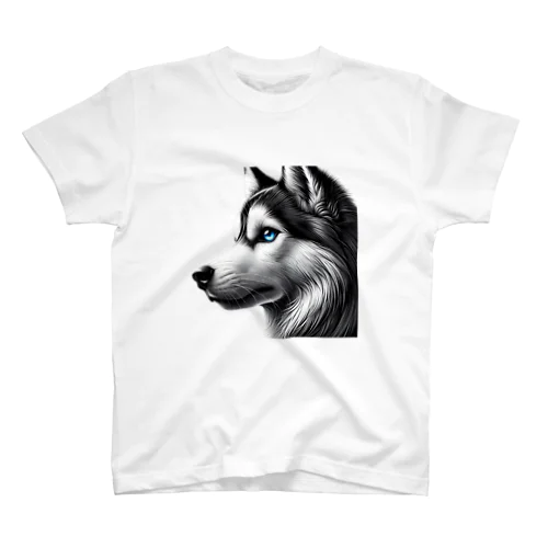 犬　シベリアンハスキー　横顔　Tシャツ Regular Fit T-Shirt