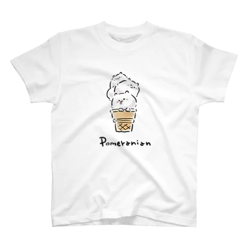 ゆるいポメクリーム スタンダードTシャツ