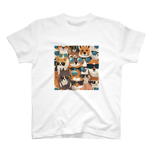 サングラスをかけた動物たち スタンダードTシャツ